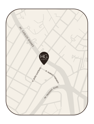 Mapa de localização do High Garden Petrópolis